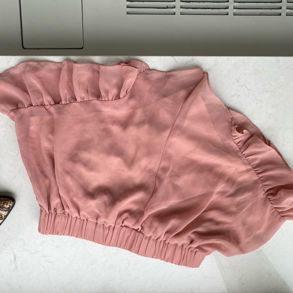 Dusty rose chiffon shorts